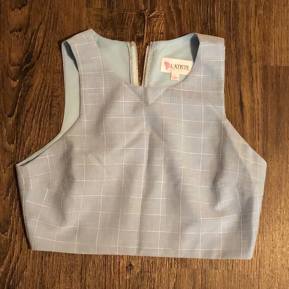 Blue Crop Top